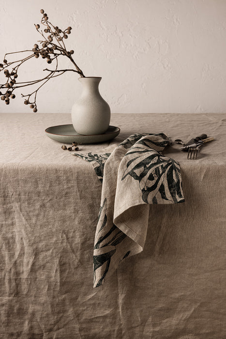 Organic Linen Table Cloth - Oat