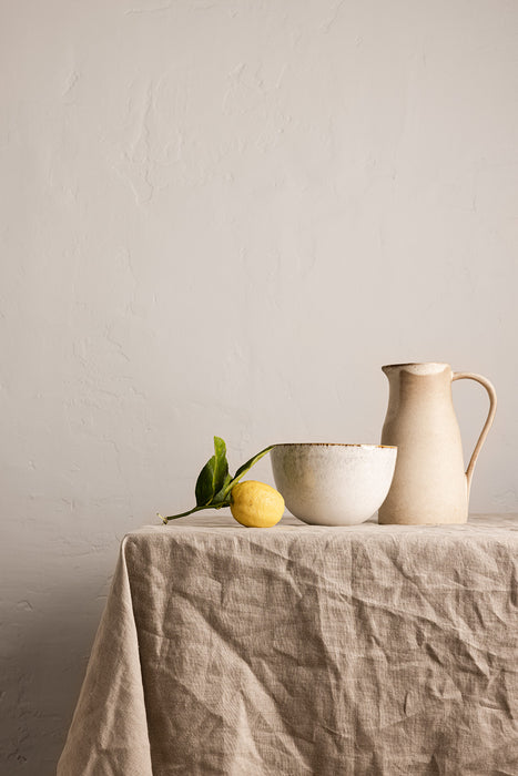Organic Linen Table Cloth - Oat